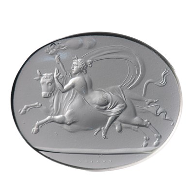 Lot 384 - A LARGE PASTE INTAGLIO AFTER THE ANTIQUE OF THE PRINCE STANISLAS PONIATOWSKI COLLECTION