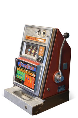 Lot 25 - AN ARISTOCRAT 'ARCADIAN' ONE ARM BANDIT SLOT MACHINE