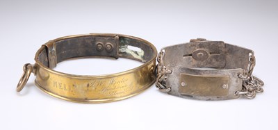 Lot 181 - TWO GEORGIAN DOG COLLARS