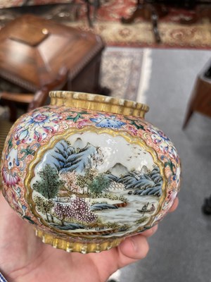 Lot 97 - A CHINESE FAMILLE ROSE VASE, 19TH CENTURY
