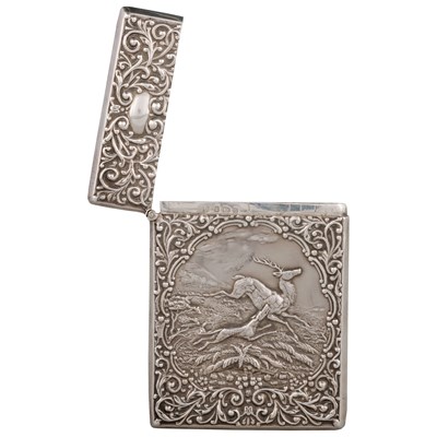 Lot 247 - AN EDWARDIAN SILVER CARD CASE