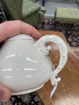 Lot 104 - A CHINESE BLANC-DE-CHINE TEAPOT