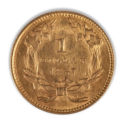 Lot 19 - AN 1857 GOLD DOLLAR
