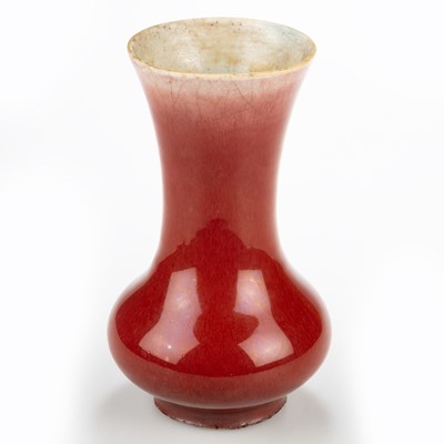 Lot 137 - A CHINESE LANGYAO SANG-DE-BOEUF VASE, QING DYNASTY