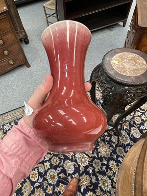 Lot 137 - A CHINESE LANGYAO SANG-DE-BOEUF VASE, QING DYNASTY