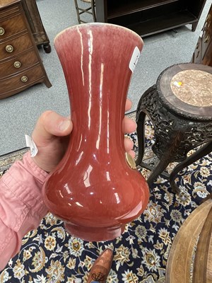 Lot 137 - A CHINESE LANGYAO SANG-DE-BOEUF VASE, QING DYNASTY