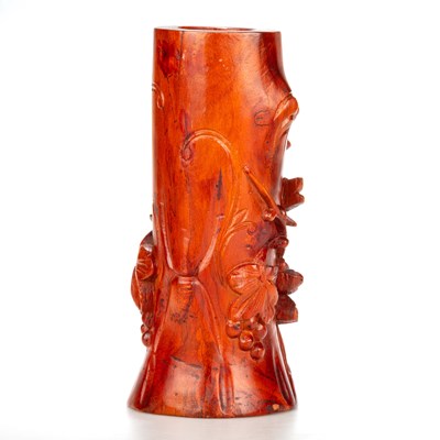 Lot 148 - A CHINESE HUANGHUALI BRUSHPOT