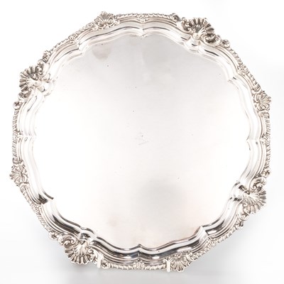 Lot 223 - A LATE VICTORIAN SILVER SALVER