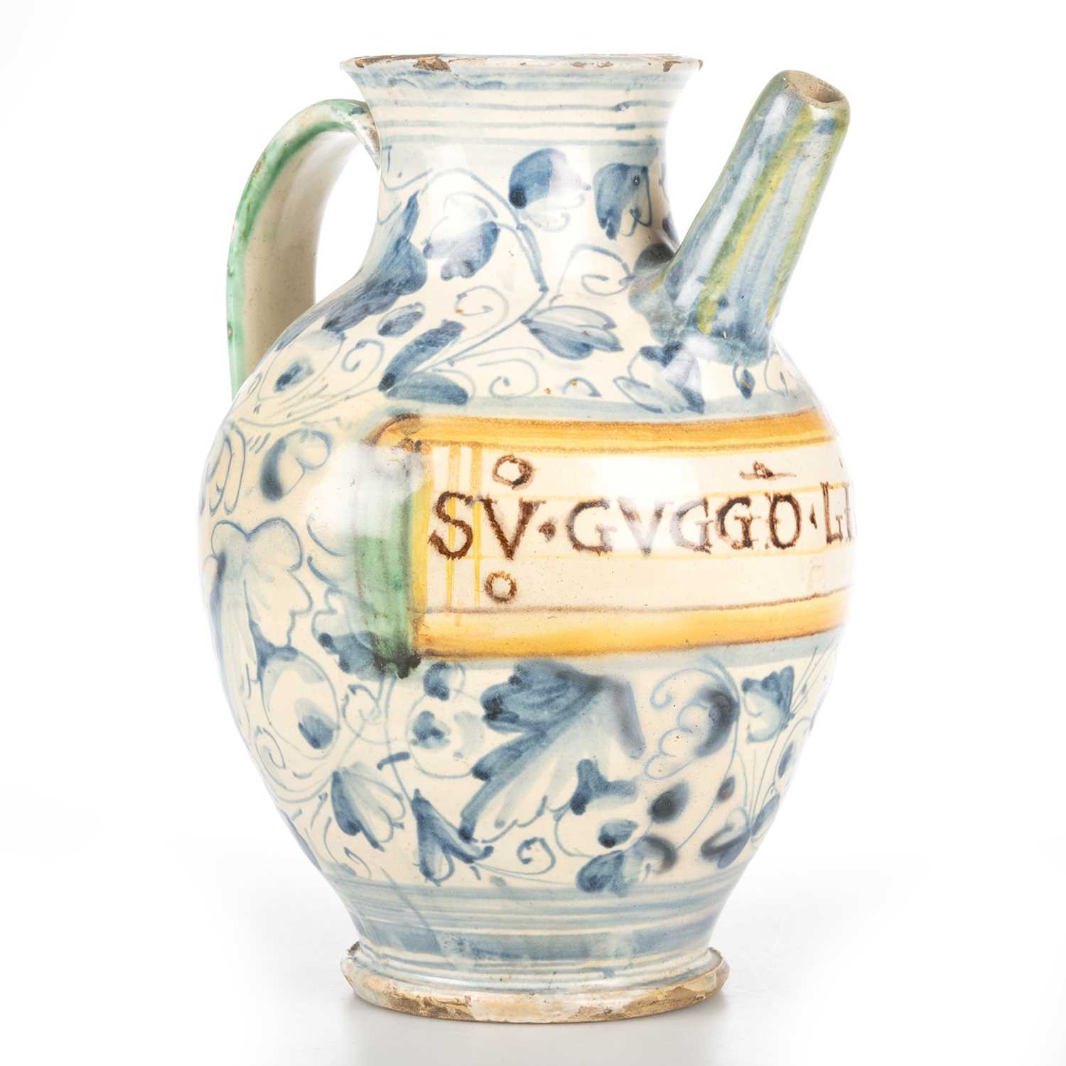 Lot 50 - A MONTELUPO MAIOLICA WET DRUG JAR, LATE 16TH OR EARLY 17TH CENTURY