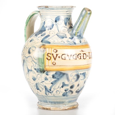 Lot 50 - A MONTELUPO MAIOLICA WET DRUG JAR, LATE 16TH OR EARLY 17TH CENTURY
