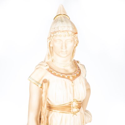 Lot 54 - A PAIR OF ROYAL WORCESTER LARGE FIGURES OF BRINGAREE INDIANS, MODELLED BY JAMES HADLEY