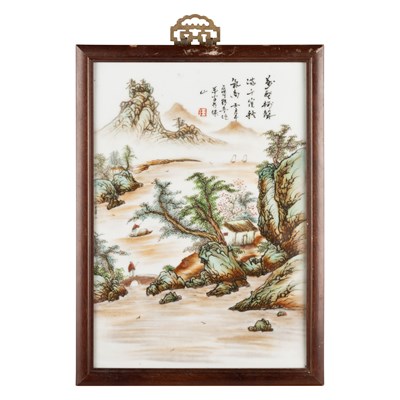 Lot 129 - A SET OF FOUR CHINESE PORCELAIN PLAQUES, REPUBLIC PERIOD