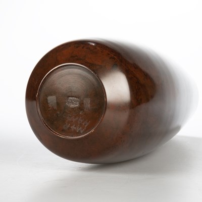 Lot 145 - A JAPANESE INLAID BRONZE VASE, CIRCA 1930