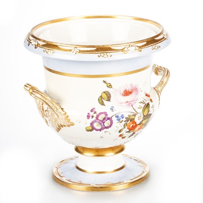 Lot 43 - A LARGE PAIR OF SPODE PORCELAIN ICE PAILS, CIRCA 1820
