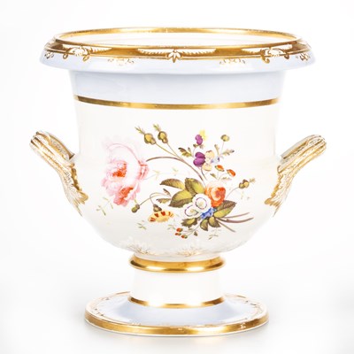 Lot 43 - A LARGE PAIR OF SPODE PORCELAIN ICE PAILS, CIRCA 1820