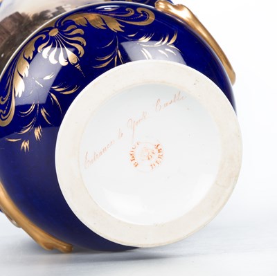 Lot 64 - A BLOOR DERBY SCENE VASE, CIRCA 1820