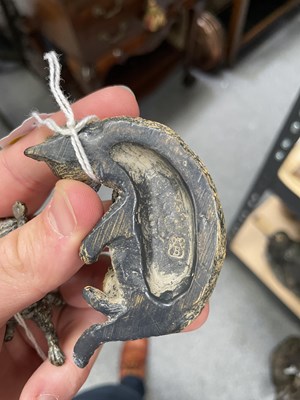 Lot 160 - TWO EARLY 20TH CENTURY COLD PAINTED BRONZE MODELS OF CATS
