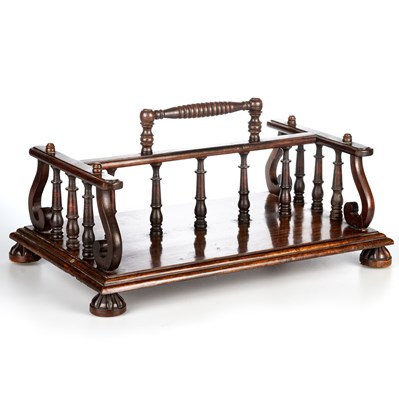 Lot 753 - A REGENCY ROSEWOOD BOOK TRAY