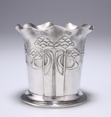 Lot 462 - ARCHIBALD KNOX (1864-1933) FOR LIBERTY & CO, A TUDRIC PEWTER VASE
