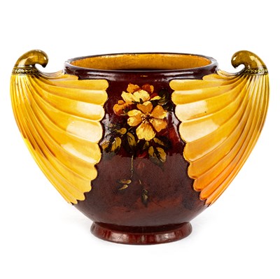 Lot 57 - MANNER OF CHRISTOPHER DRESSER (1834-1904), A BRETBY ART POTTERY JARDINIÈRE