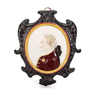 Lot 33 - A LATE 18TH CENTURY PEARLWARE POTTERY PLAQUE, CIRCA 1790