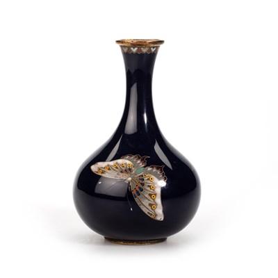 Lot 165 - A JAPANESE CLOISONNÉ ENAMEL VASE, MEIJI PERIOD
