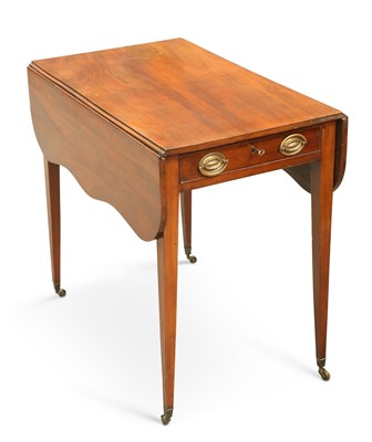 Lot 361 - A GEORGE III MAHOGANY PEMBROKE TABLE