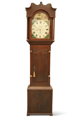 Lot 279 - A 19TH CENTURY MAHOGANY AND OAK 30-HOUR LONGCASE CLOCK, SIGNED JOSH WOOD, KINGS CROSS