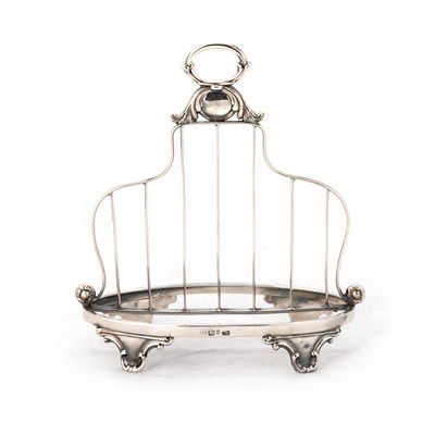 Lot 425 - A VICTORIAN SILVER TOAST RACK