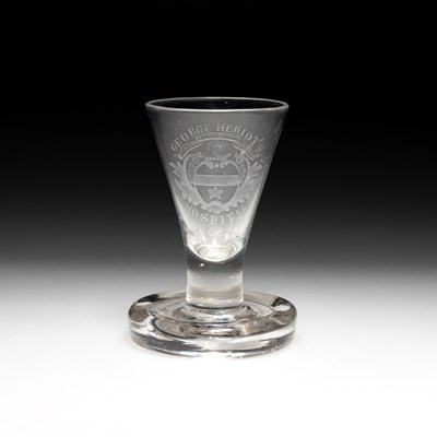 Lot 19 - AN 18TH CENTURY FIRING TOAST MASTER'S GLASS