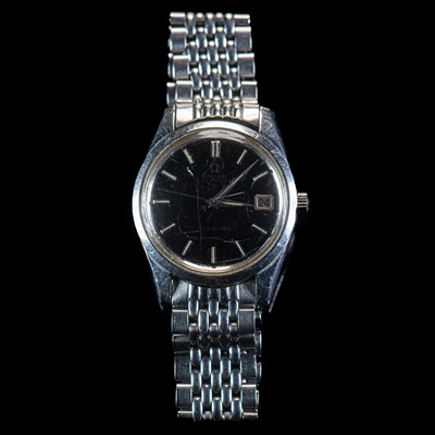 Lot 587 - A GENTS STEEL OMEGA SEAMASTER BRACELET WATCH