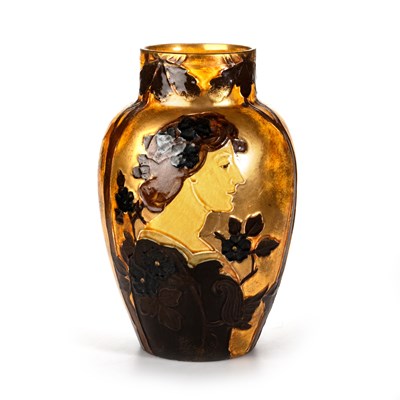 Lot 69 - AN ART NOUVEAU POTTERY VASE, BY THOMAS FORESTER & SONS