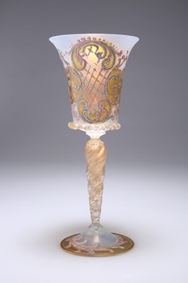Lot 12 - A LARGE VENETIAN MURANO GLASS GOBLET