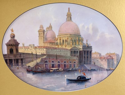 Lot 59 - A MINTONS OVAL PLAQUE PAINTED BY DEAN