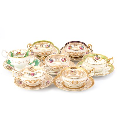 Lot 60 - SIX CAULDON CABINET CUPS AND SAUCERS, EARLY 20TH CENTURY