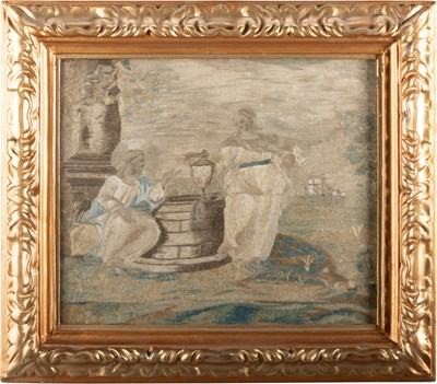 Lot 6 - AN 18TH CENTURY ITALIAN SCHOOL NEEDLEWORK PICTURE