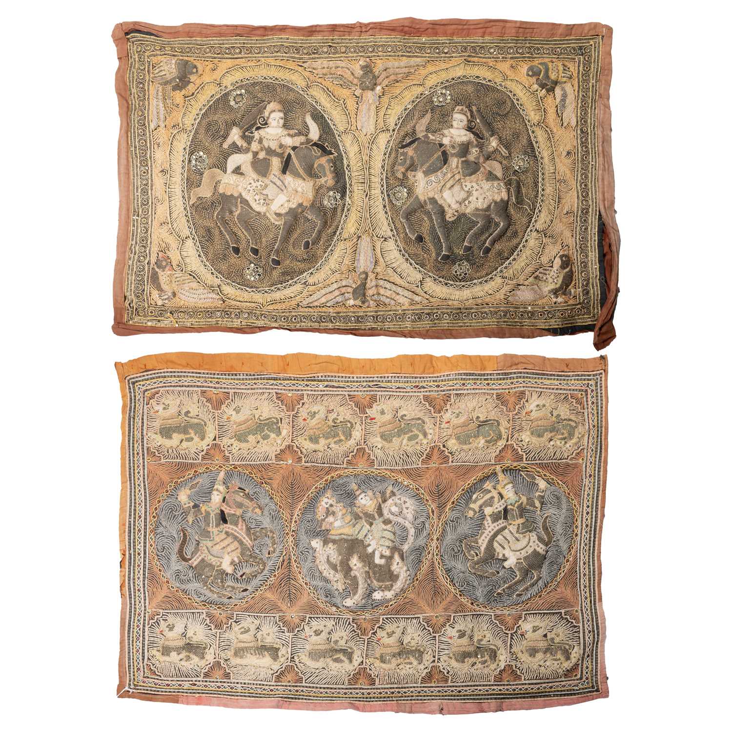 Lot 219 - TWO BURMESE WALL HANGINGS