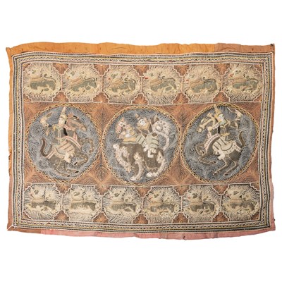 Lot 219 - TWO BURMESE WALL HANGINGS
