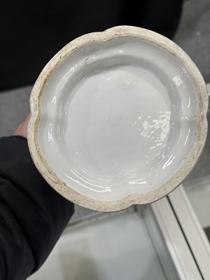 Lot 150 - A PAIR OF CHINESE PORCELAIN BOUGH POTS AND COVERS, CIRCA 1760, QIANLONG PERIOD