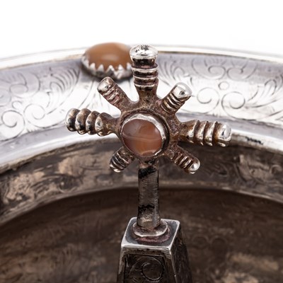 Lot 274 - AN SPANISH SILVER BOWL ON STAND
