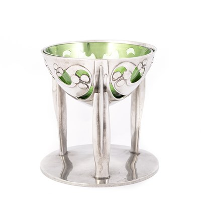 Lot 260 - ARCHIBALD KNOX (1864-1933) FOR LIBERTY & CO, A TUDRIC PEWTER COUPE