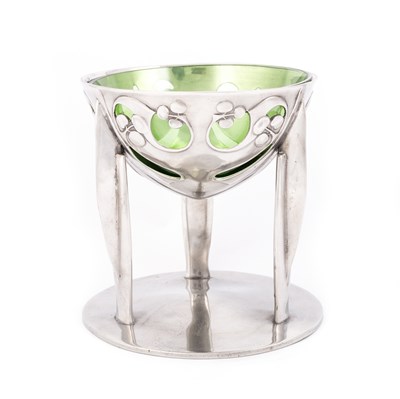 Lot 260 - ARCHIBALD KNOX (1864-1933) FOR LIBERTY & CO, A TUDRIC PEWTER COUPE
