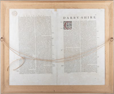 Lot 5 - AFTER JOAN BLAEU (1596-1673), A MAP OF DERBYSHIRE
