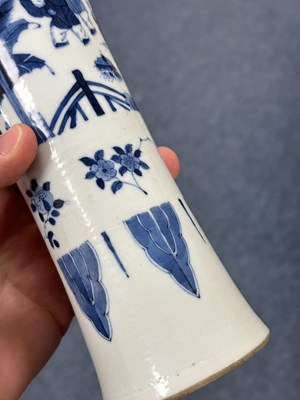 Lot 179 - A CHINESE BLUE AND WHITE VASE, GU