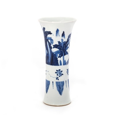 Lot 179 - A CHINESE BLUE AND WHITE VASE, GU