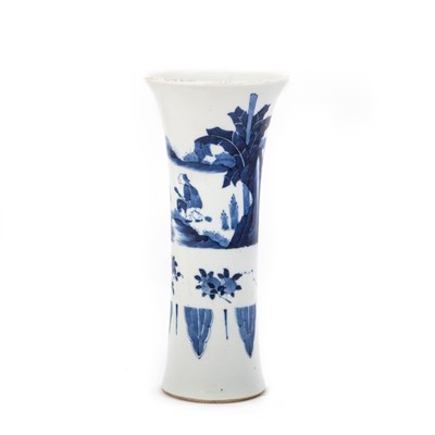 Lot 179 - A CHINESE BLUE AND WHITE VASE, GU
