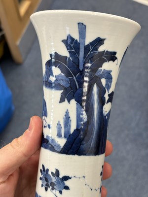 Lot 179 - A CHINESE BLUE AND WHITE VASE, GU