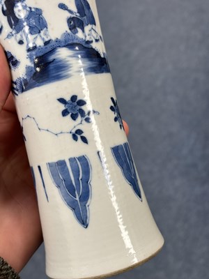 Lot 179 - A CHINESE BLUE AND WHITE VASE, GU