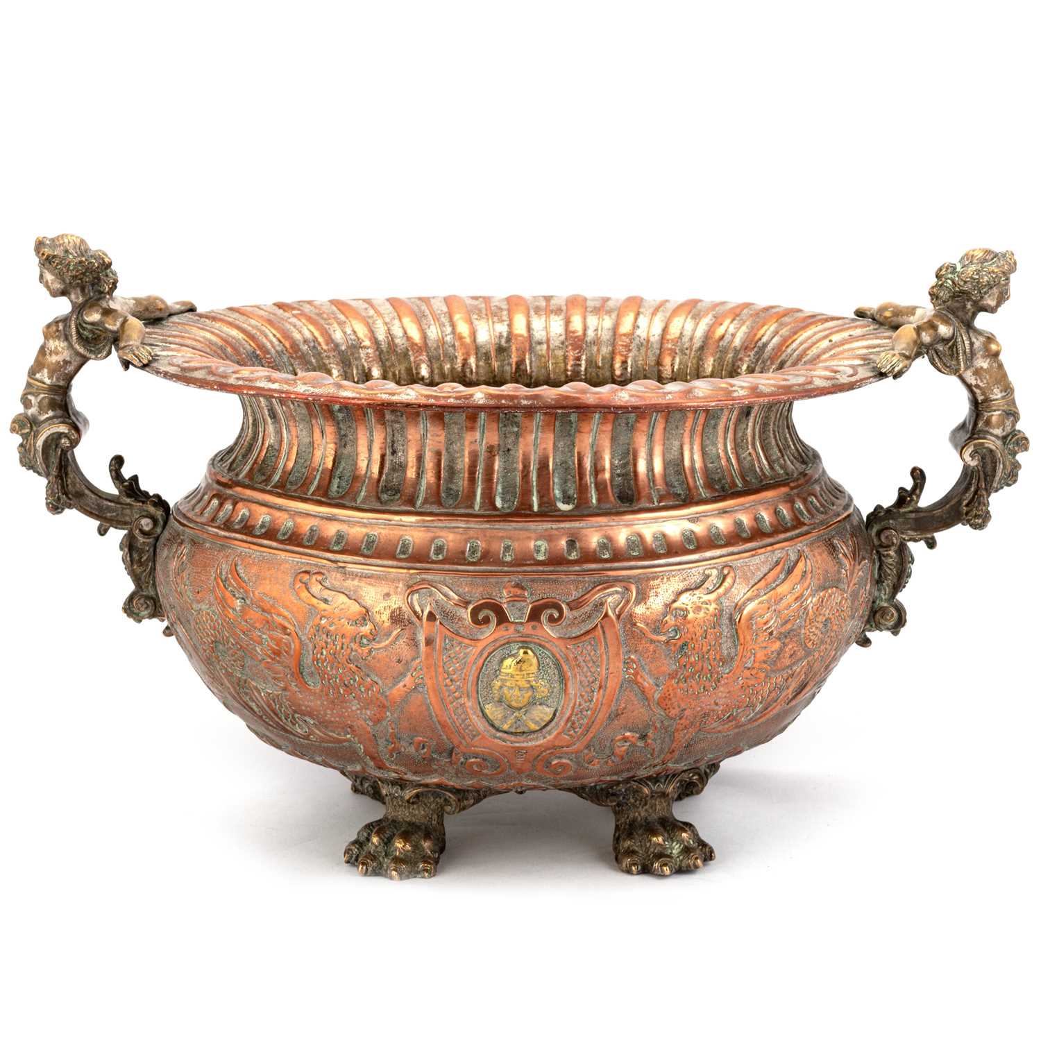 Lot 252 - A 19TH CENTURY CONTINENTAL WINE COOLER, PROBABLY DUTCH