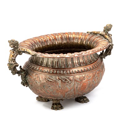 Lot 252 - A 19TH CENTURY CONTINENTAL WINE COOLER, PROBABLY DUTCH